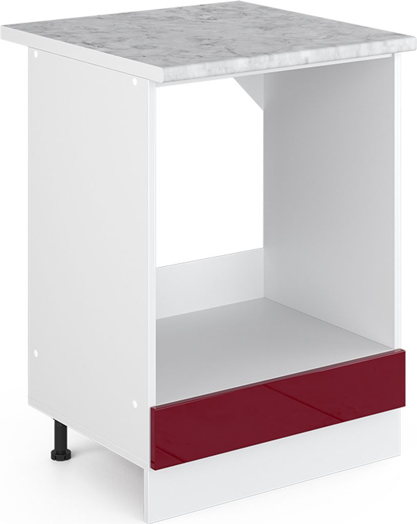 Vicco Herdumbauschrank R-Line, 60 cm , AP Marmor, Bordeaux Produktbild 