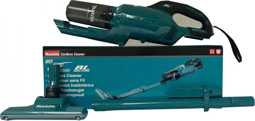 Makita DCL286FZ, 2-in-1-Stabstaubsauger, Schwarz, Blau, Produktbild 