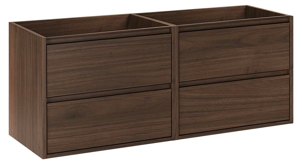 Waschtischunterschrank 120cm Edmé mit 4 Schubladen, Holzoptik