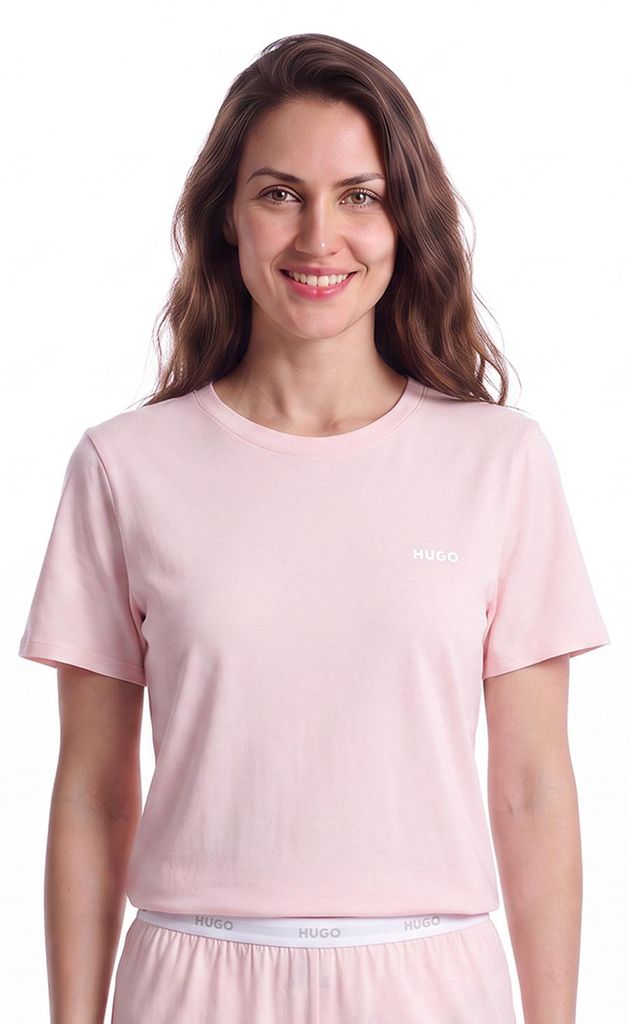 BOSS Damen-Pyjama-T-Shirt mit kurzen Ärmeln und lockerer Produktbild 