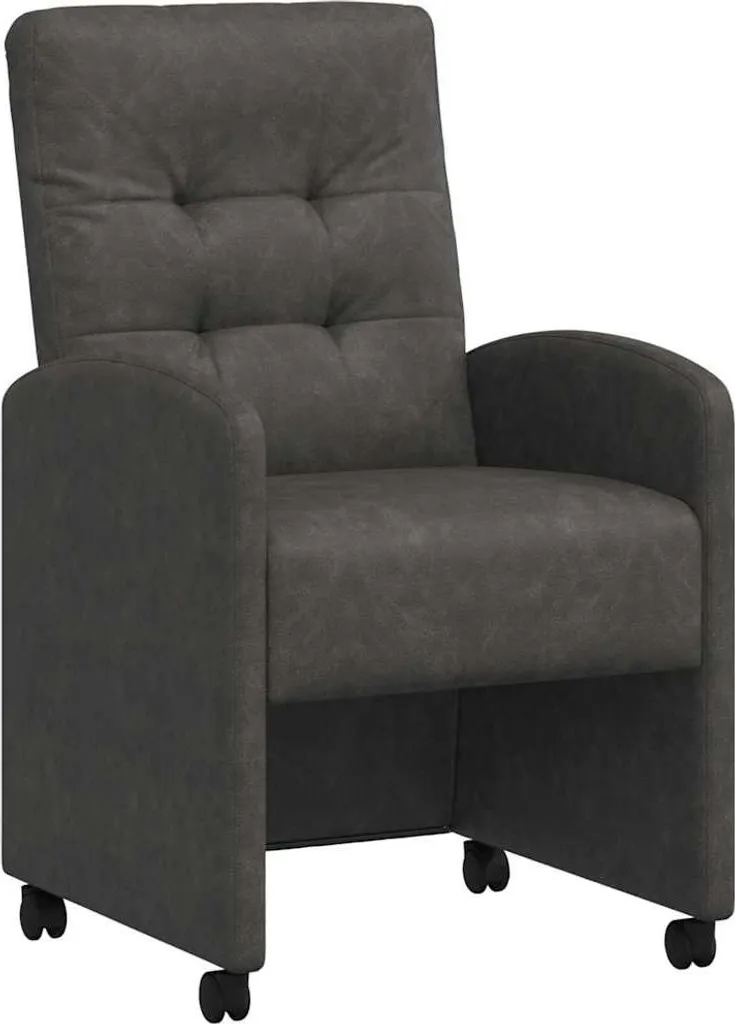 Chaise salle à manger noire en similicuir 98cm : Fini le mal de dos x2