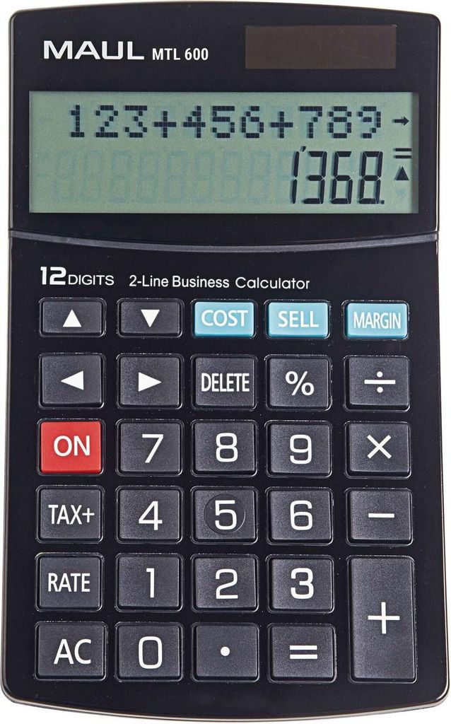 MAUL Tischrechner MTL 600 LCD-Anzeige 2-zeilig, 12 Ziffern Produktbild 