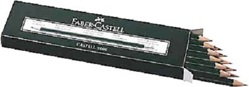 FABER-CASTELL Bleistift Castell 9000 HB mit Gummitip 12 Stk.