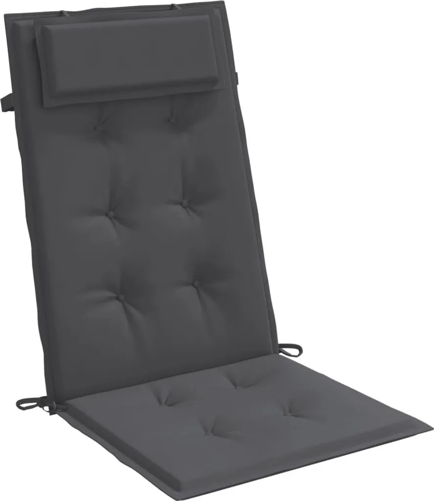 Set 6 Cuscini vidaXL Oxford Antracite per Sedie Schienale Alto