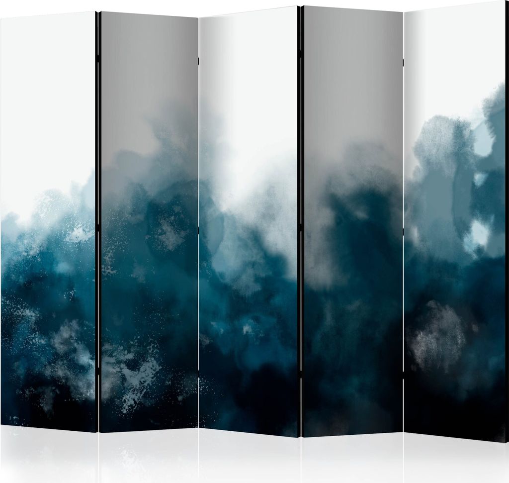 Neuheit! Dekorativer Paravent Raumteiler Trennwand Foto-Paravent Spanische Wand XXL WELLEN ABSTRAKT 225x172 cm n-A-1352-z-c