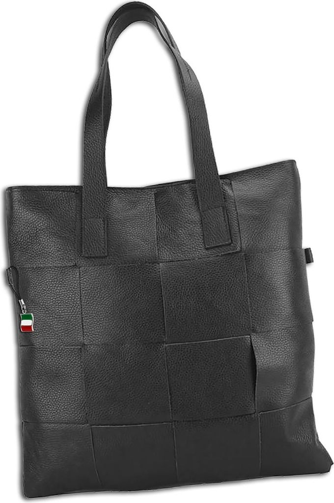 Florence Echtleder schwarz Shopper Businesstasche Damen OTF116S