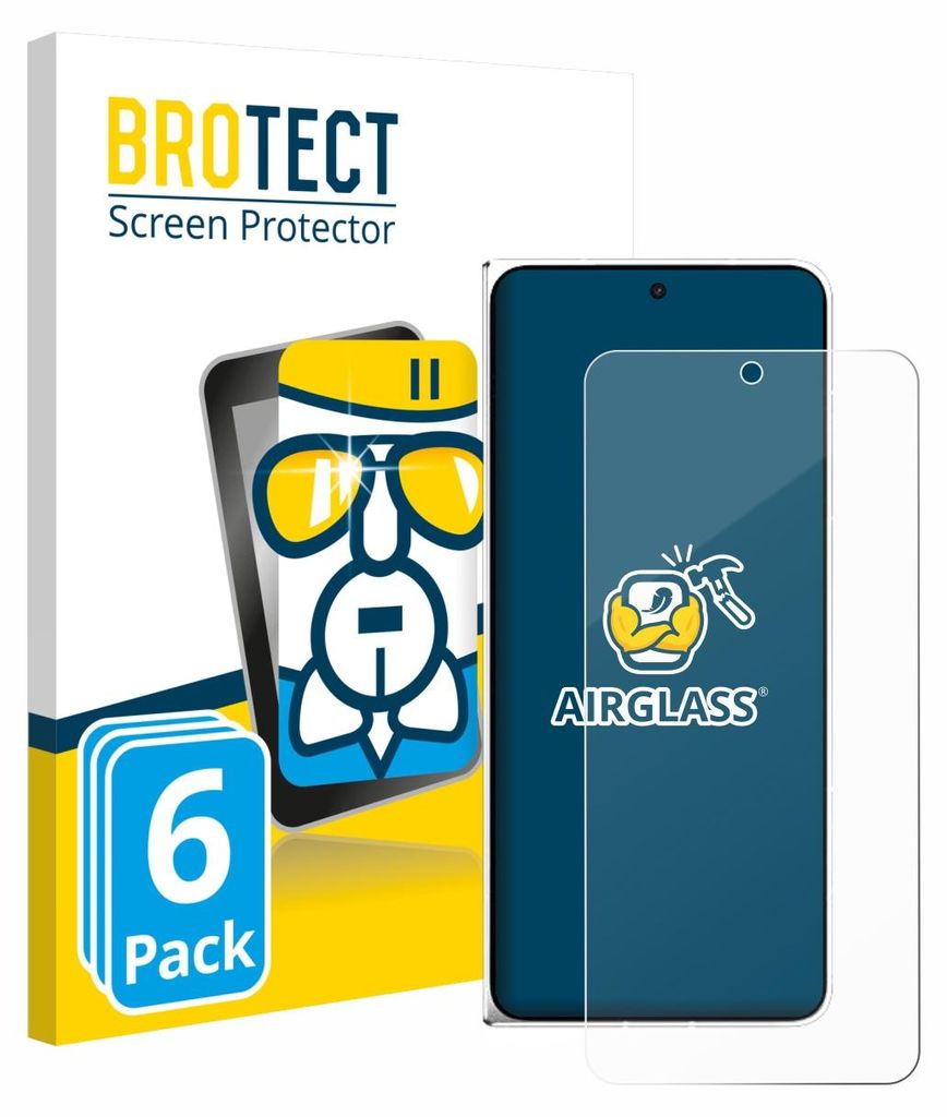6x BROTECT Schutzglas für Oppo Find N6 Schutzfolie Panzer Folie Glas Display Schutz klar