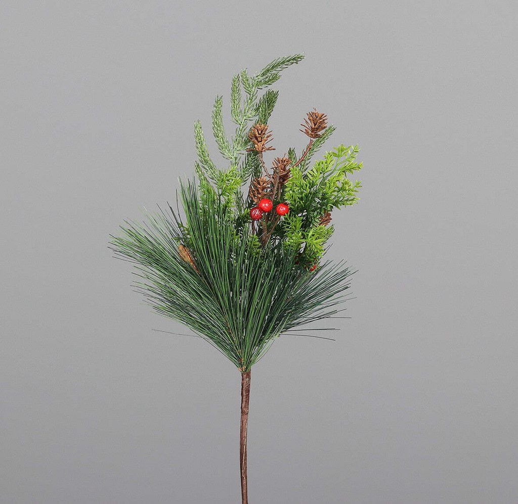 Kunstblume Tannen-Kiefer Mix 68 cm mit Zapfen und Beeren