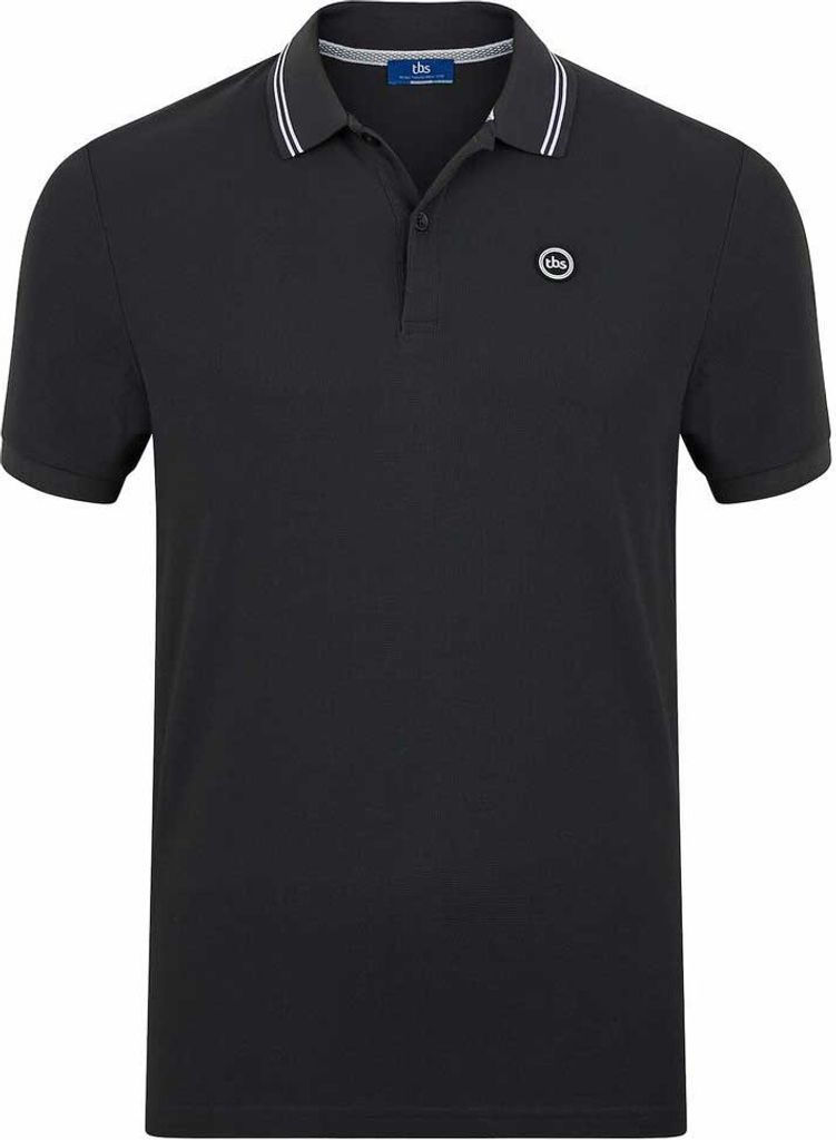 Tbs Maddipol Kurzarm-poloshirt Schwarz M Mann Schwarz M