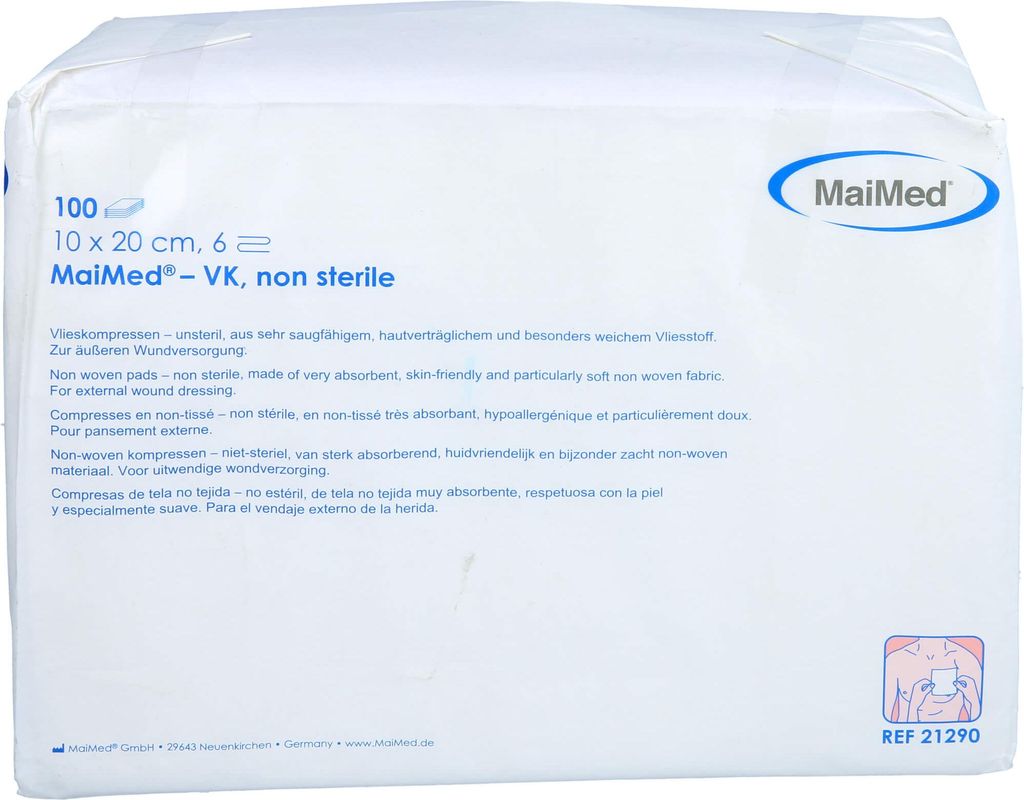 MaiMed compresses non stériles en polaire 6 couches 100 Image du produit 
