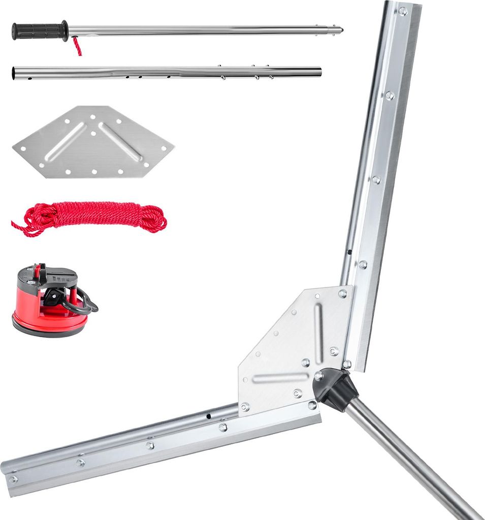 VEVOR Teichrechen, Wasser Unkrautrechen mit 939 mm max. Schnittbreite, Stahlklingen, See-Unkrautschneider mit 9 m Nylonseil, Seerechen zum Entferne...