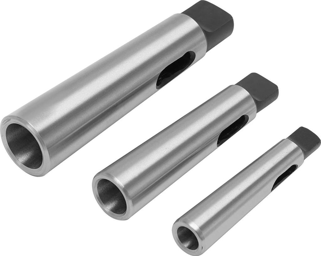 Morsekegel-Reduzierhülsen - Adapter für Bohrer/Reibahle - 3-teiliges Set - Stahl 40Cr - Für Morsekegel-Schaft