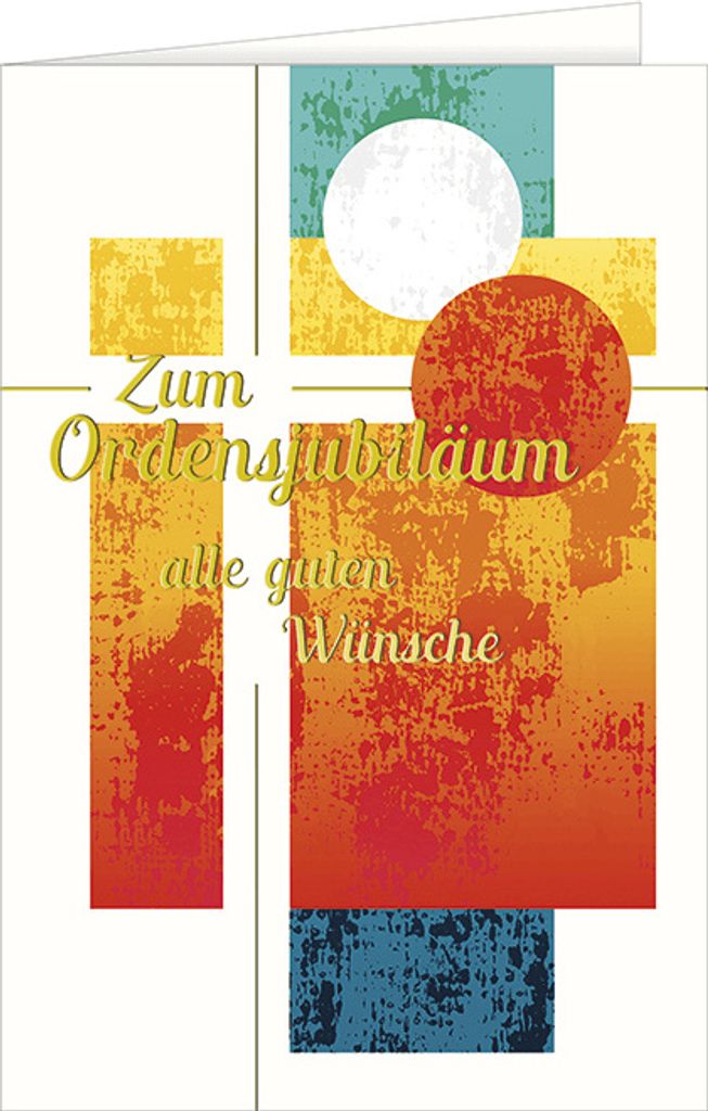 Ordensjubiläum Glückwunschkarte mit Briefumschlag, Zum Produktbild 