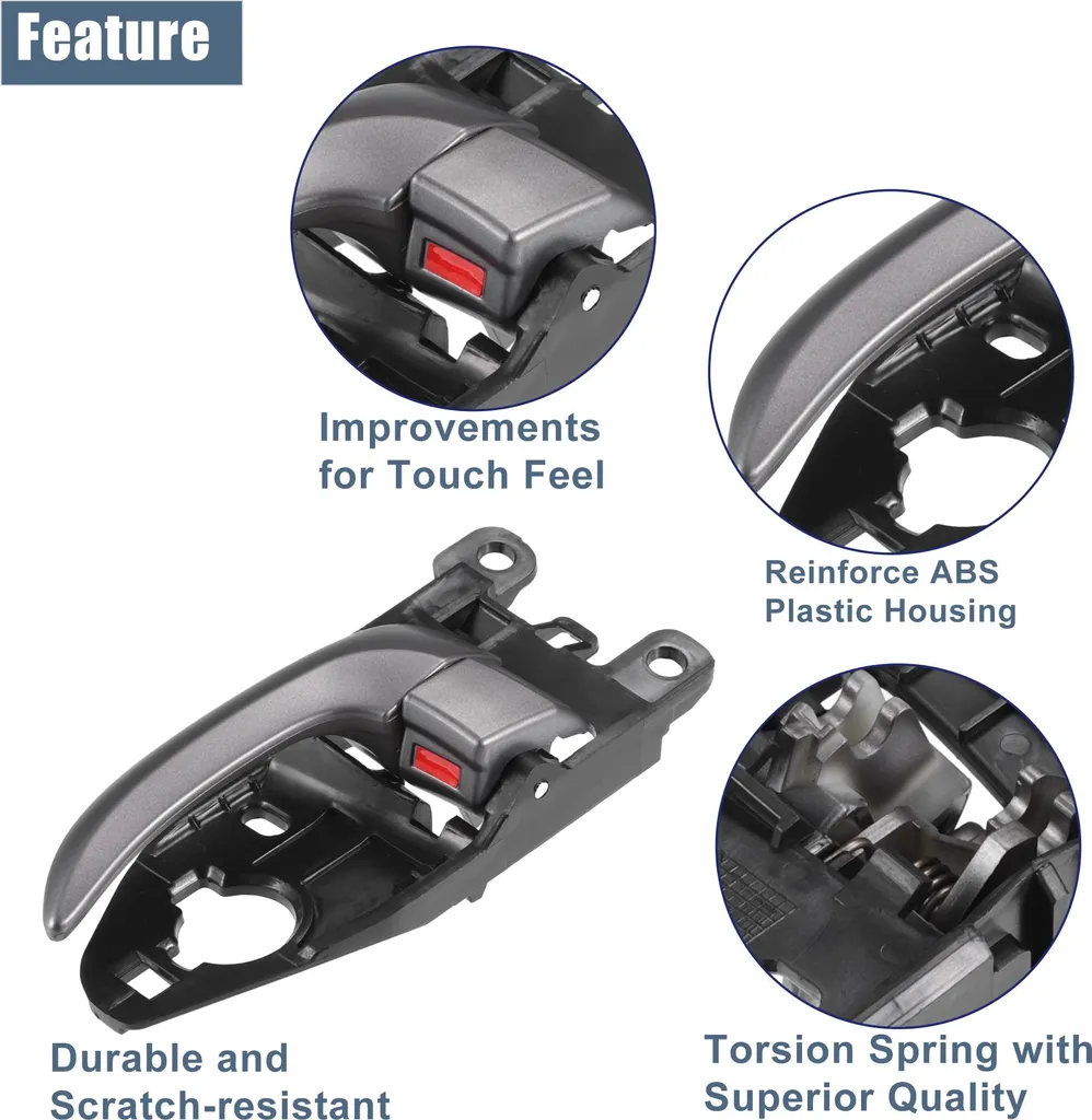 Poignée de porte intérieure Hyundai Elantra 2011-2016 kit de 4 pièces - 4