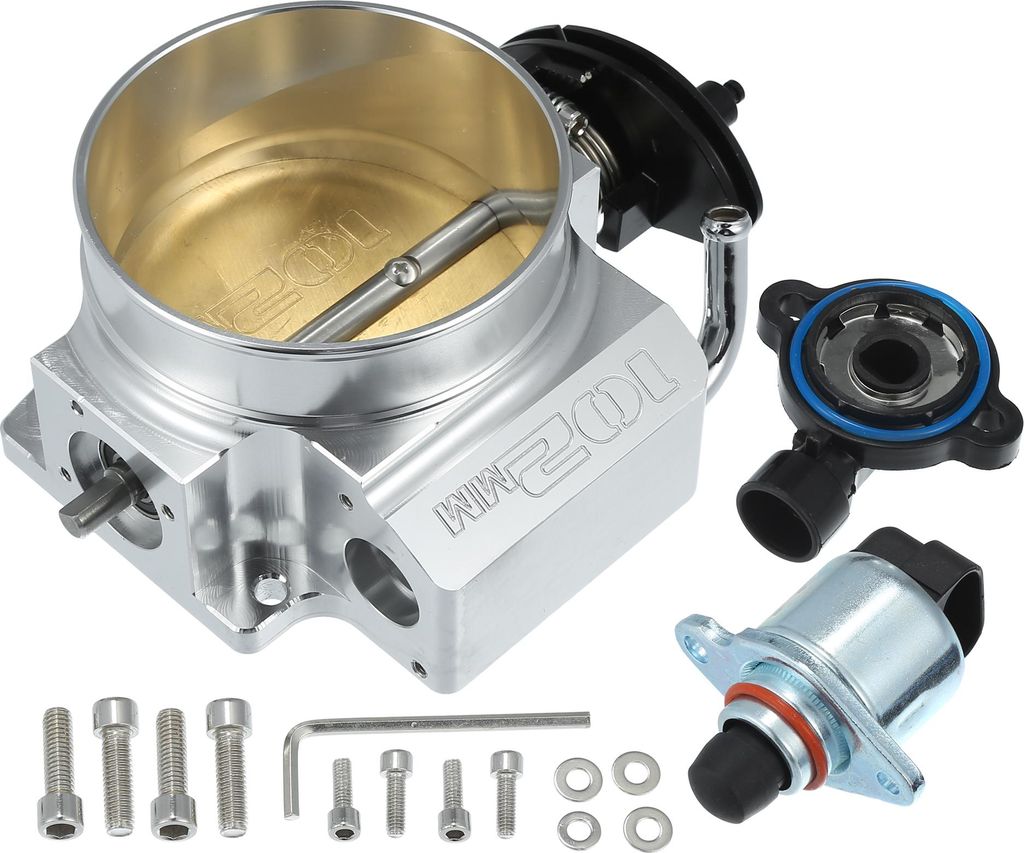 Drosselklappenbaugruppe, 102mm Drosselklappenaktuator aus Aluminiumlegierung, Silberton, 1 Satz