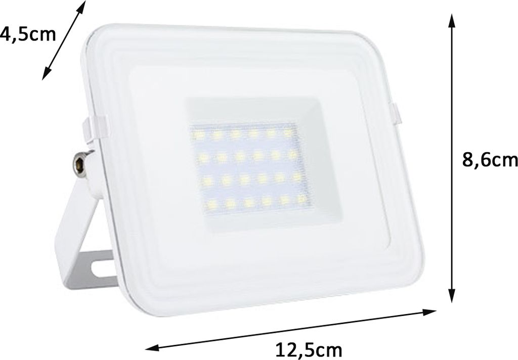 LED Fluter mit Befestigungsbügel, Strahler weiß flaches Produktbild 