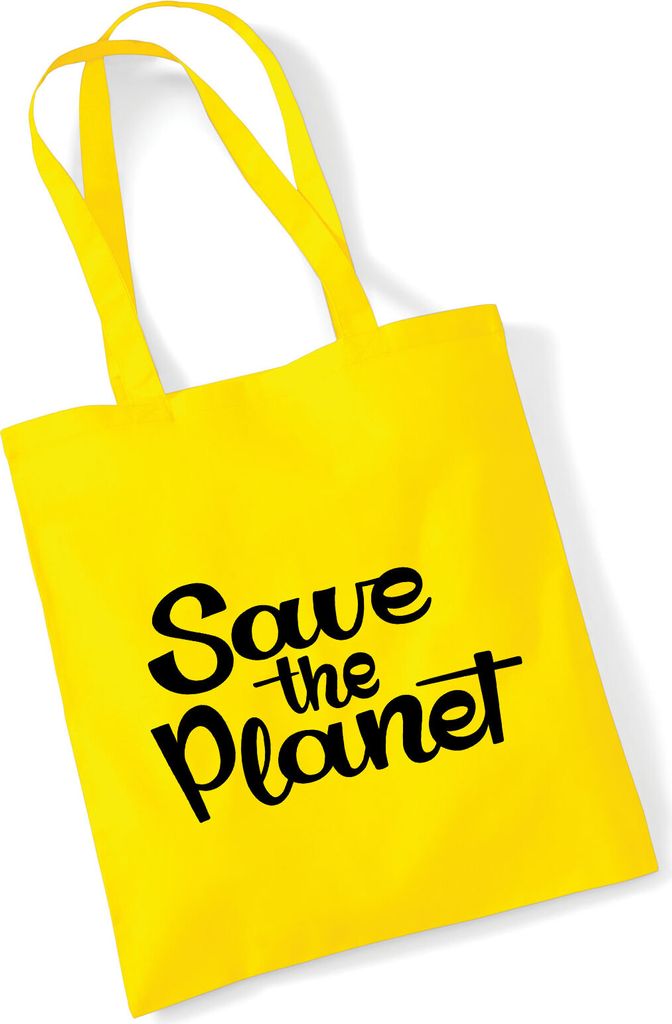 Huuraa Jutebeutel Save the Planet Schriftzug 10 Liter Produktbild 