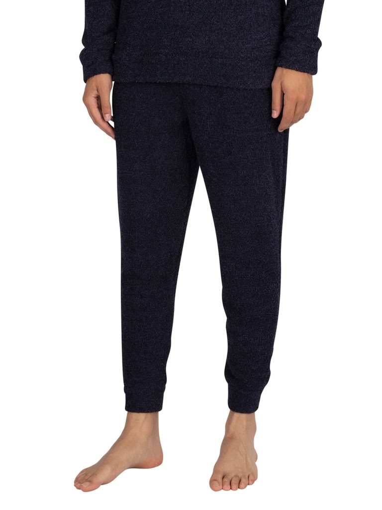 Calvin Klein Herren Pyjamahose aus Plüsch Frottee, Blau XL