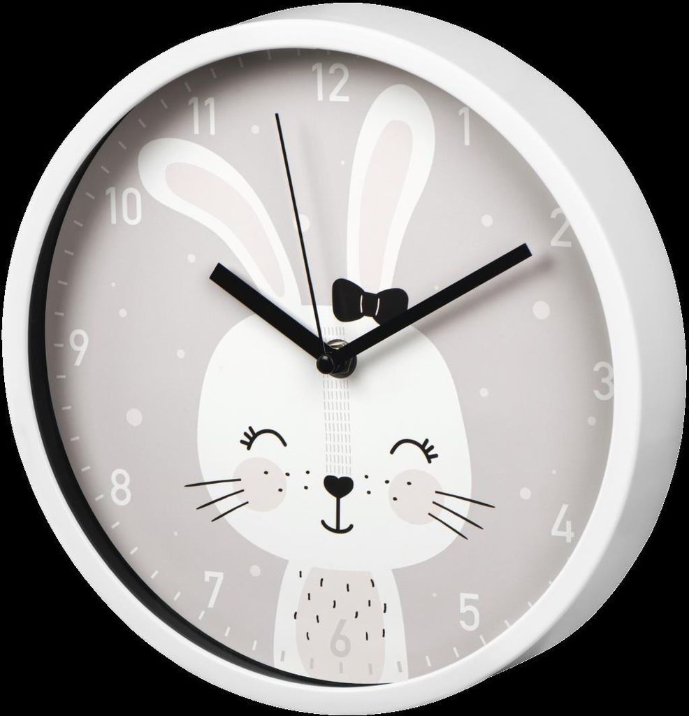 Hama Lovely Bunny Quarzwanduhr Kreis Grau Produktbild 5