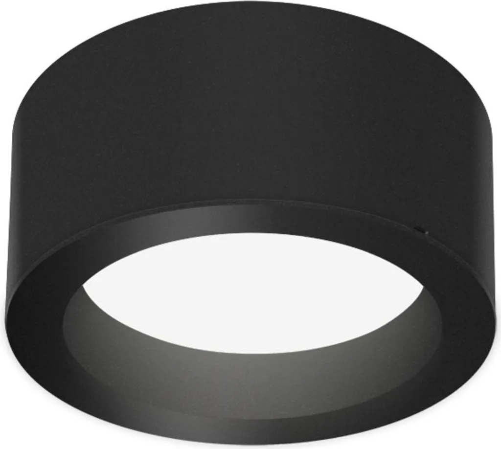 Plafonnier LED Noir Cylindrique KAPA ON 14 12W Éclairage Modulable