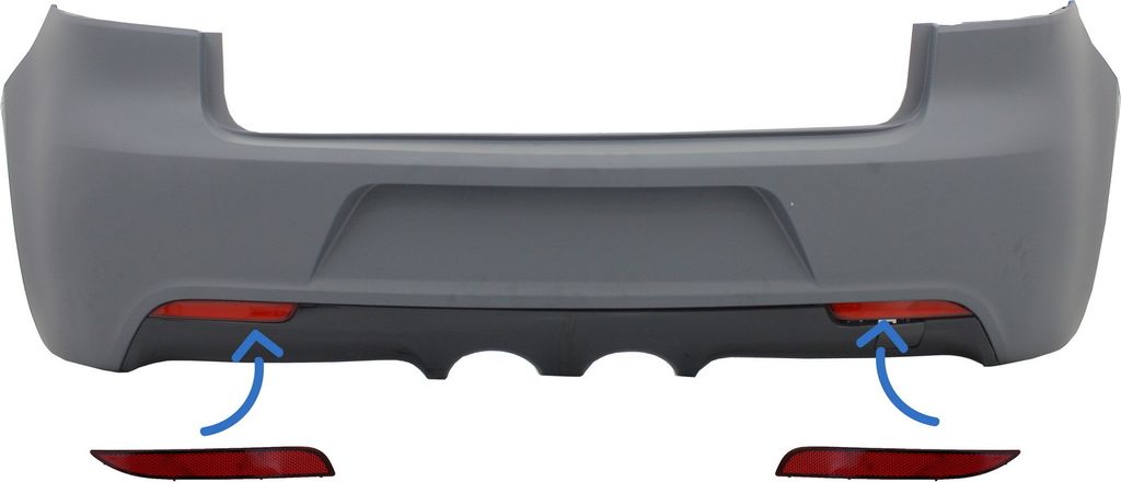 Heckstoßstangenreflektor geeignet für VW Golf 6 VI 2008-2013 nur R20 Stoßstange