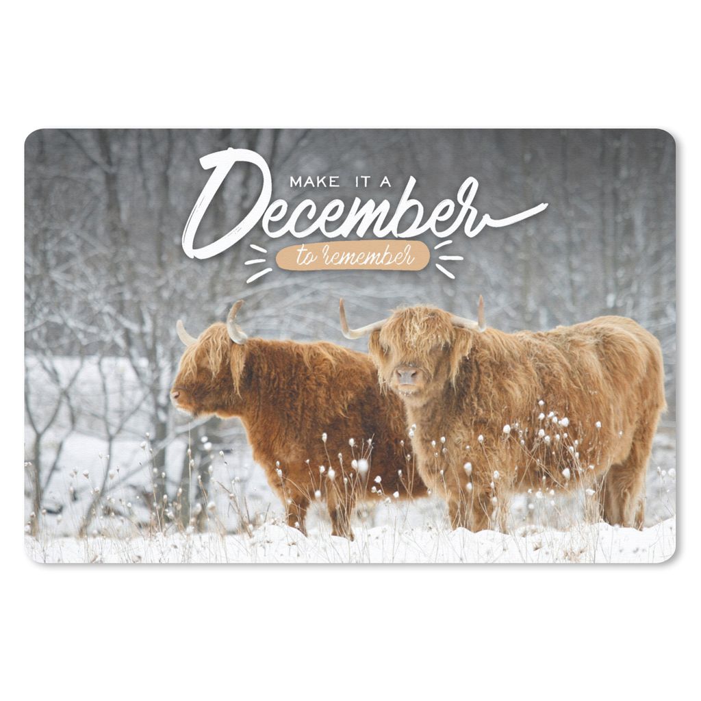 MuchoWow Mauspad Mousepad Sprichwörter - 'Mach einen unvergesslichen Dezember' - Zitate 27x18 cm - Mousepads - Maus Mat - Pad - Mausunterlage - ...