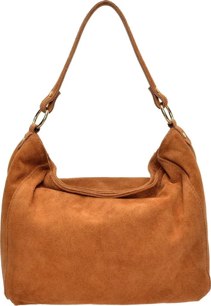 Sac à main bandoulière chic en cuir marron cognac Isabella Rhea IR 8170