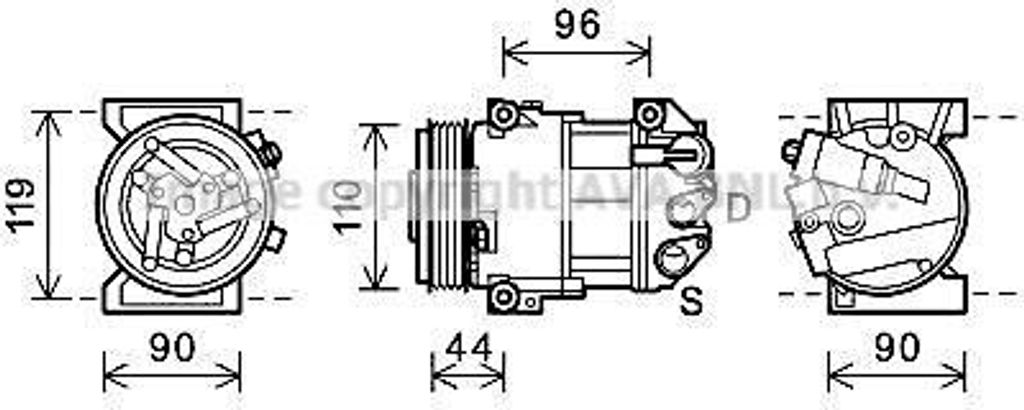 PRASCO ALAK125 - OE 50509534 Klimakompressor für Giulietta (940)