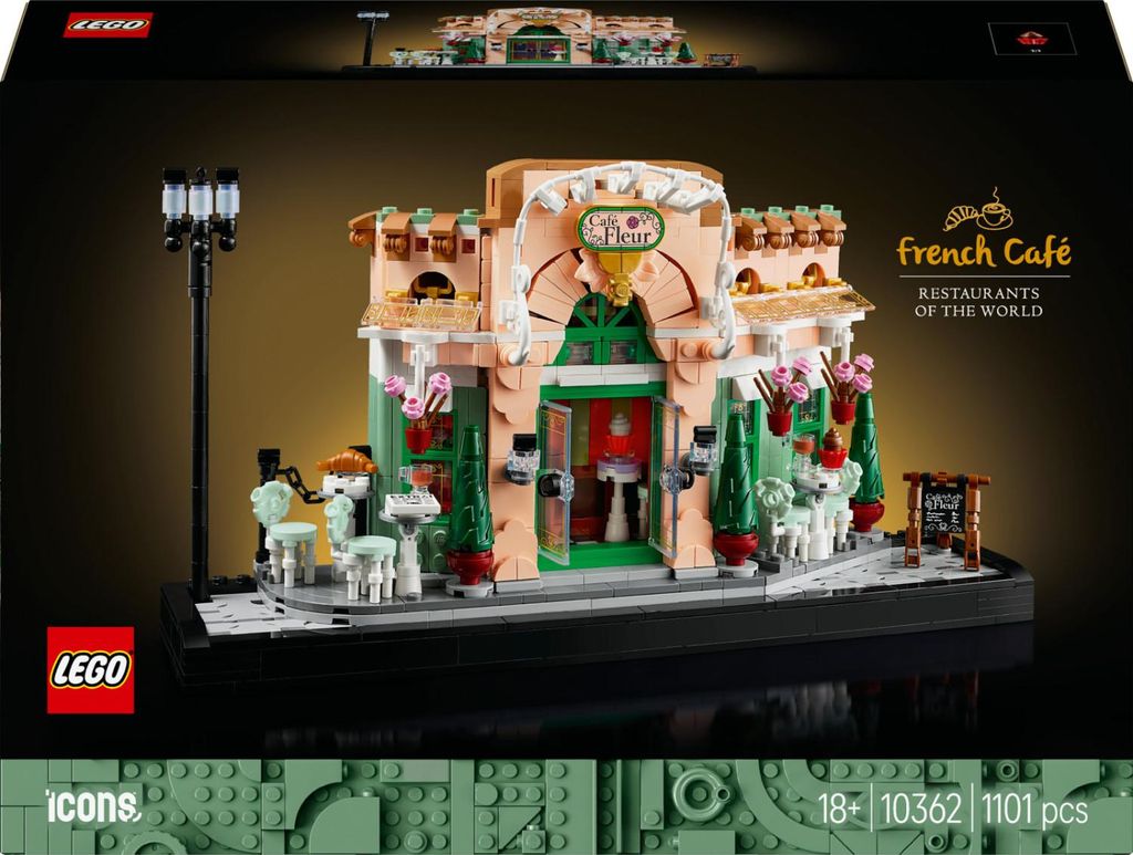 LEGO Icons Café Francese 10362 Set Costruzioni 1101 Pezzi Immagine del prodotto 