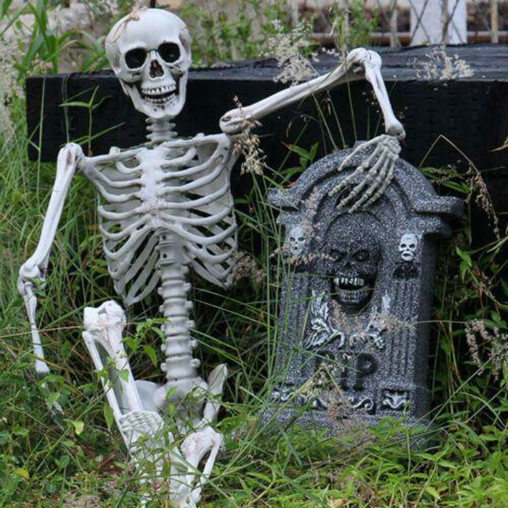 QADWJC Halloween Skelett Dekorationen,Halloween Skelett Deko,mit