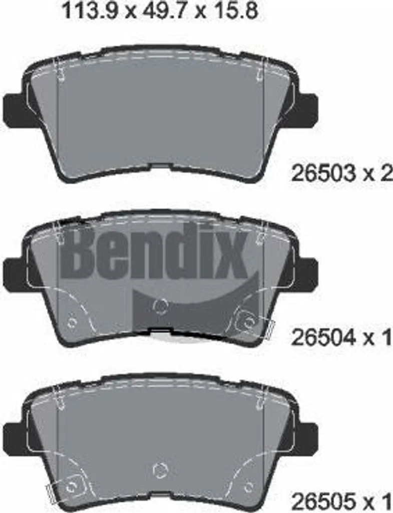 Plaquettes de frein BENDIX BPD2388 OE 58302D4A75 pour Kia Optima
