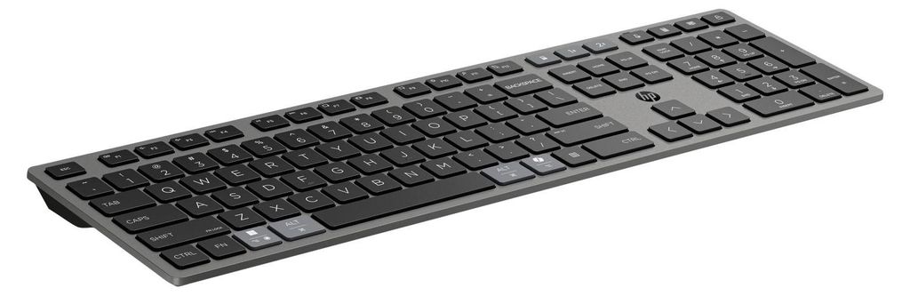 HP 725 - Tastatur-und-Maus-Set - multifunktional, wiederaufladbar, betrieben mit Superkondensator - full size - kabellos - 2.4 GHz, Bluetooth - QWE...