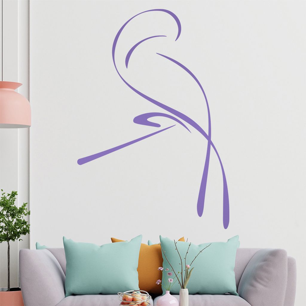 Vogel Linien Wandtattoo in 6 Größen - Wandaufkleber Wall Sticker - Dekoration, Küche, Wohnzimmer, Schlafzimmer, Badezimmer