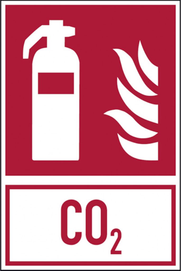 Dreifke | Schild Brandschutzzeichen, Kombischild Feuerlöscher CO - 200x300x1...