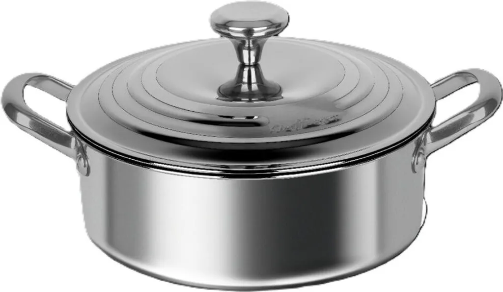 Casseruola Inox 28 cm Antiaderente: Triplo Fondo per Induzione