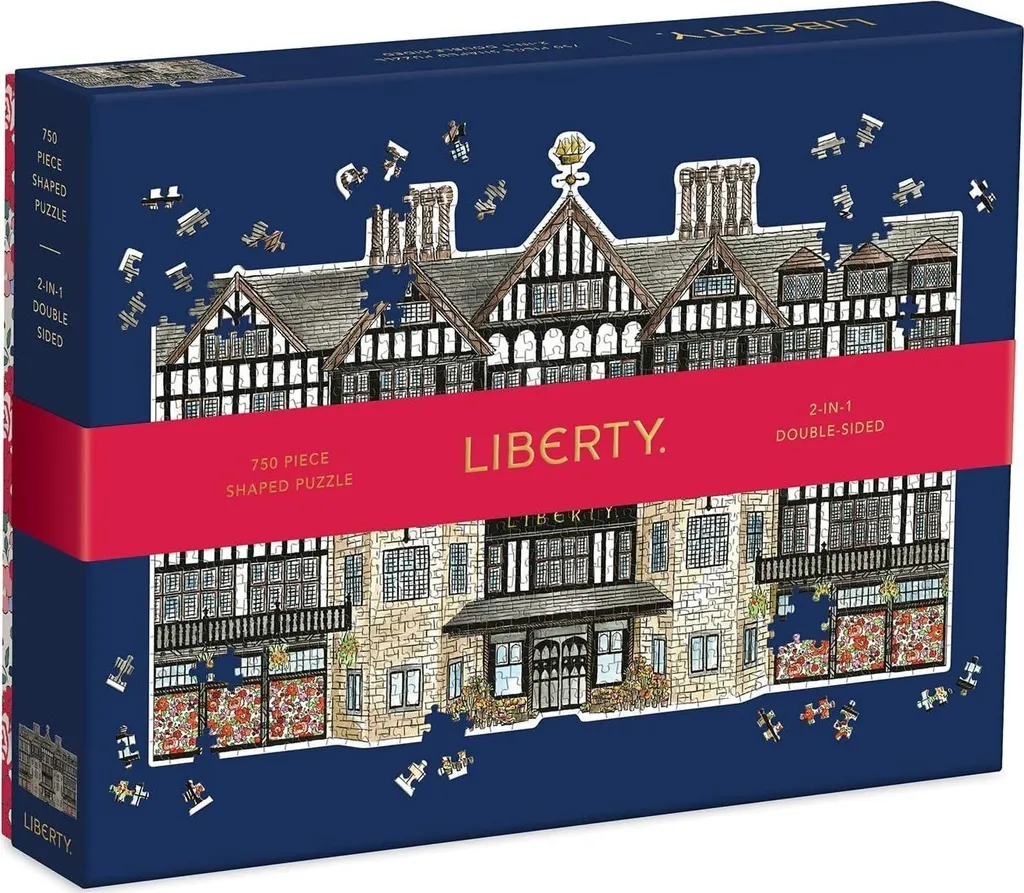 Puzzle 2in1 Liberty London Galison 750 pièces avec visuels recto-verso
