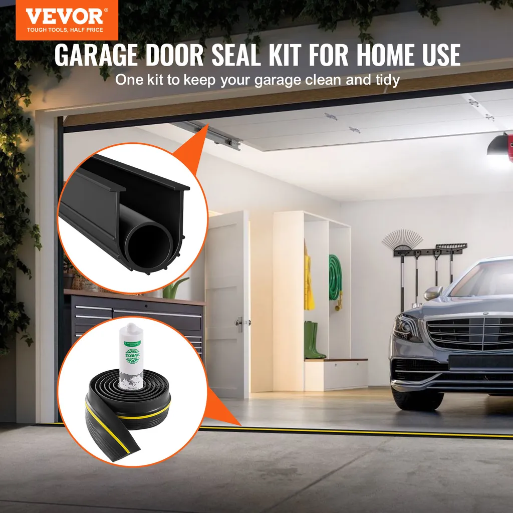 Joint de Garage en U avec Joint Torique Étanche en PVC Souple de 3m - 2