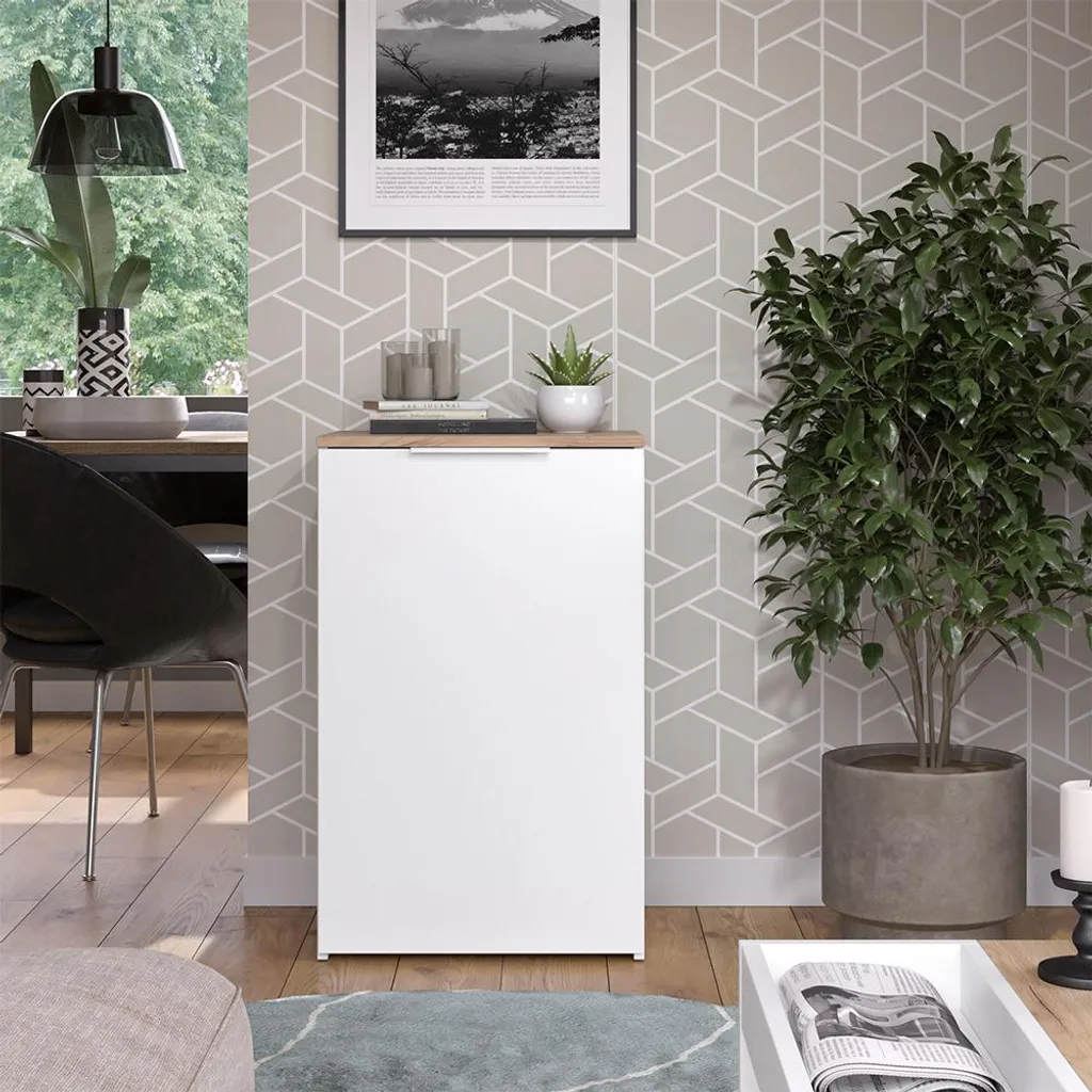 Commode blanche 50x80cm Vicco Wido avec étagère modulable et robuste - 7