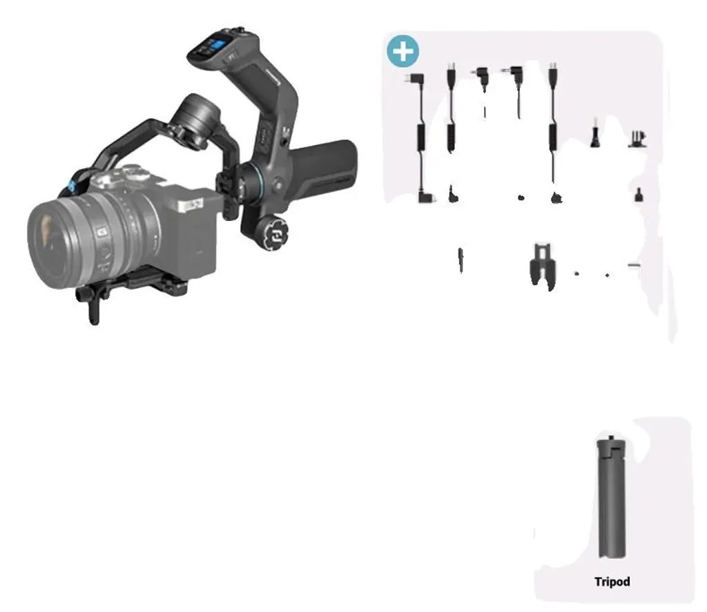 Stabilisateur à cardan 3 axes SCORP Mini 3 avec suivi intelligent IA