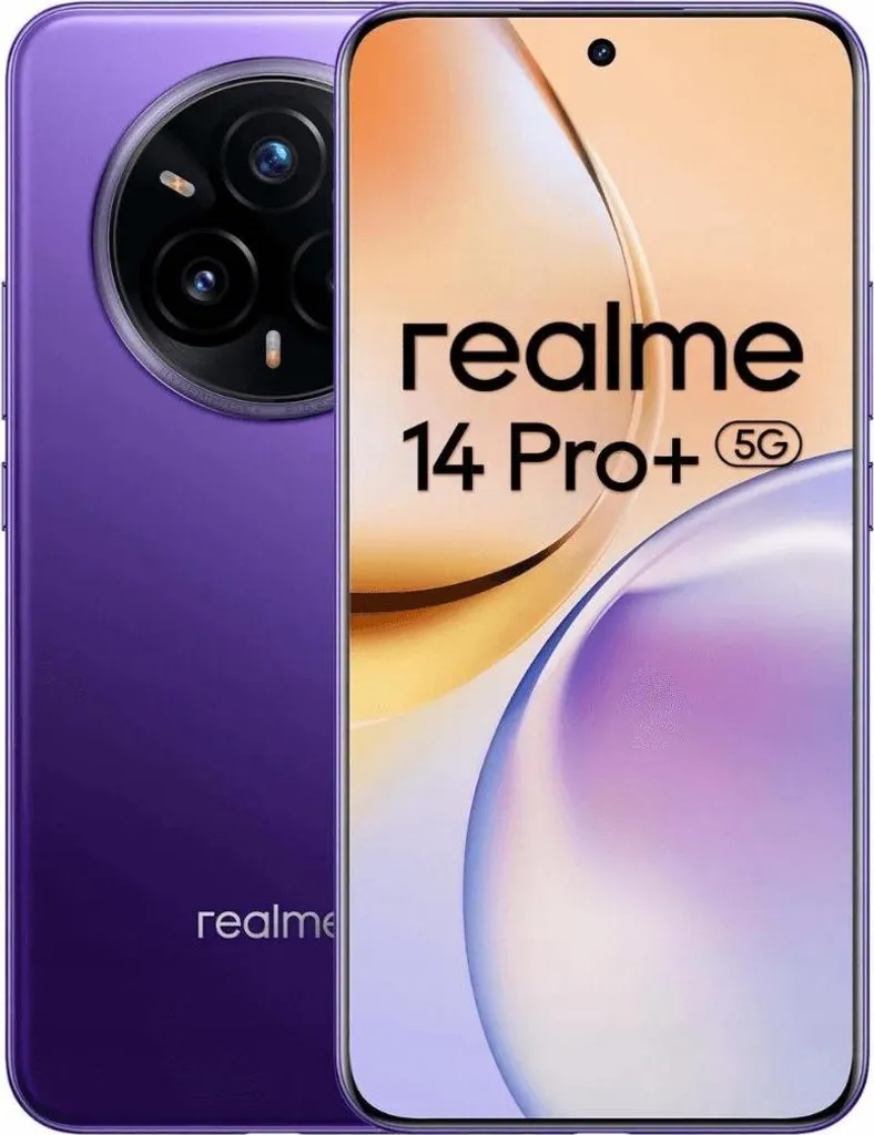 Realme 14 Pro+ 5G 512GB Idéal pour le Streaming et Gaming Mobile Violet