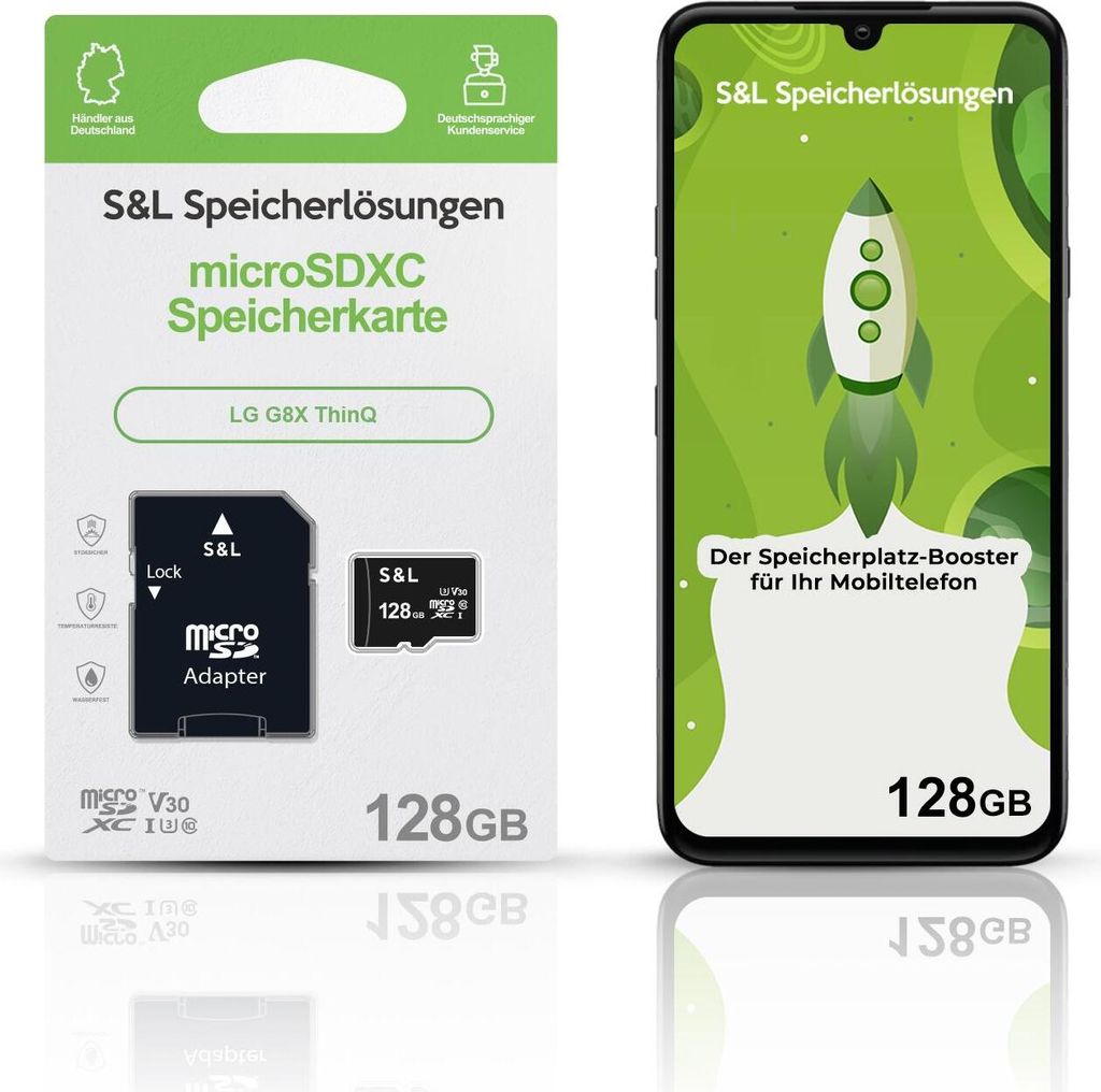 microSD Speicherkarte S&L für LG G8X ThinQ - Produktbild 