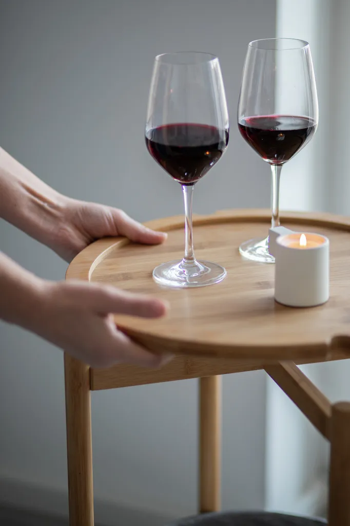 Table d'appoint WENKO Bahari en bambou, support idéal pour ordinateur - 10