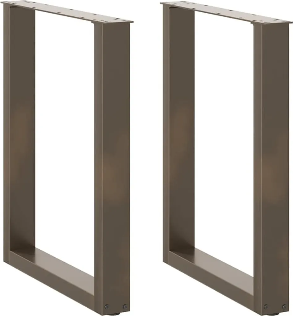 Basamento Tavolo U Acciaio Naturale 70x72 cm - Arredo Industrial Chic