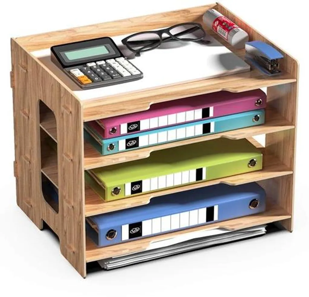 Organiseur de bureau anti-désordre avec barrettes pour trier 1 pièce