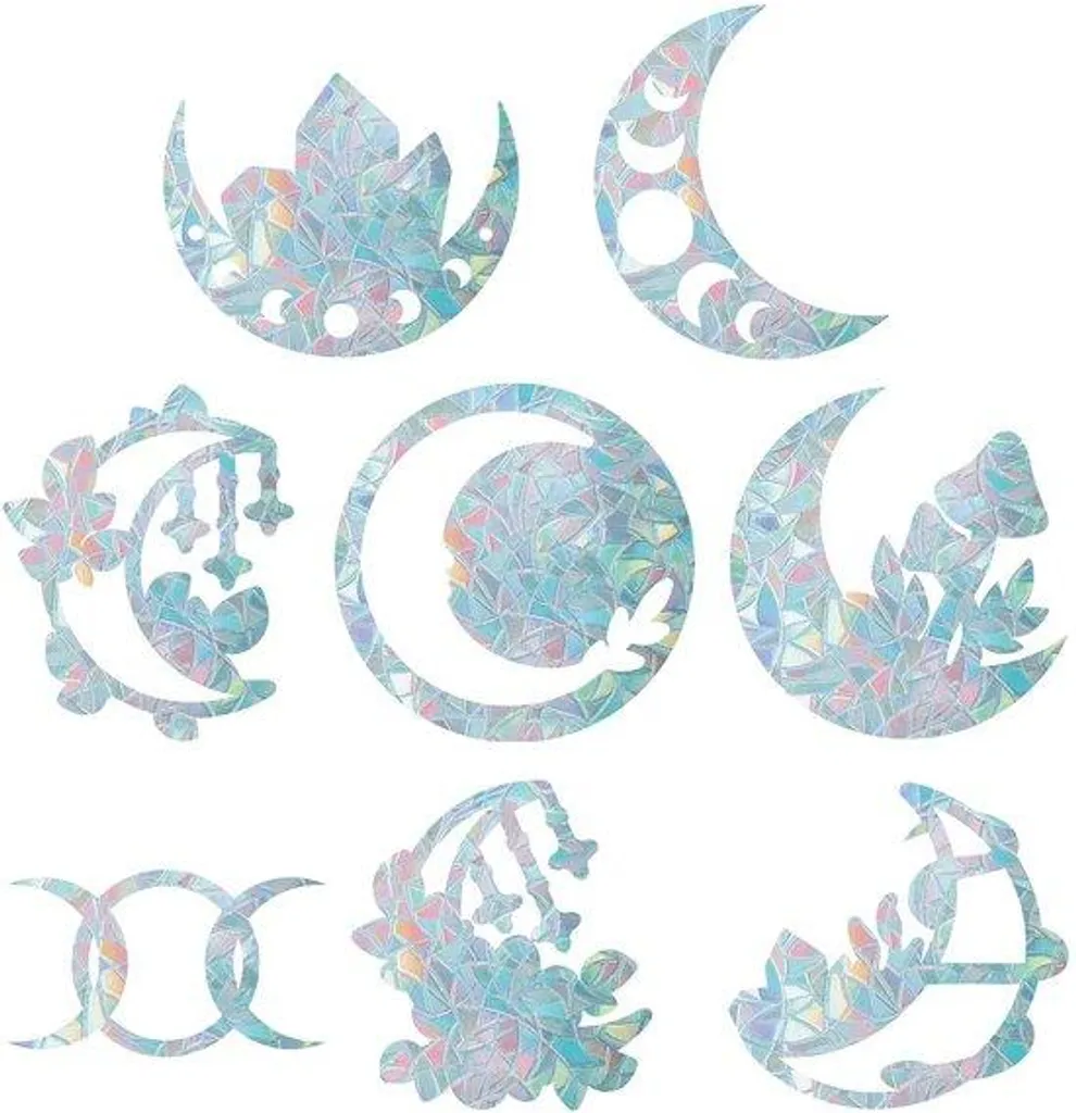 Anti-Collision Oiseaux Fenêtre : 16 Stickers Arc-en-ciel pour Vitres