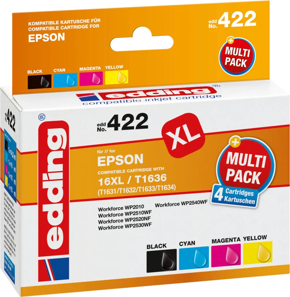 cartuccia d'inchiostro 18-422-01 come Epson T1631/32/33/34 b/n/m/y 4pc