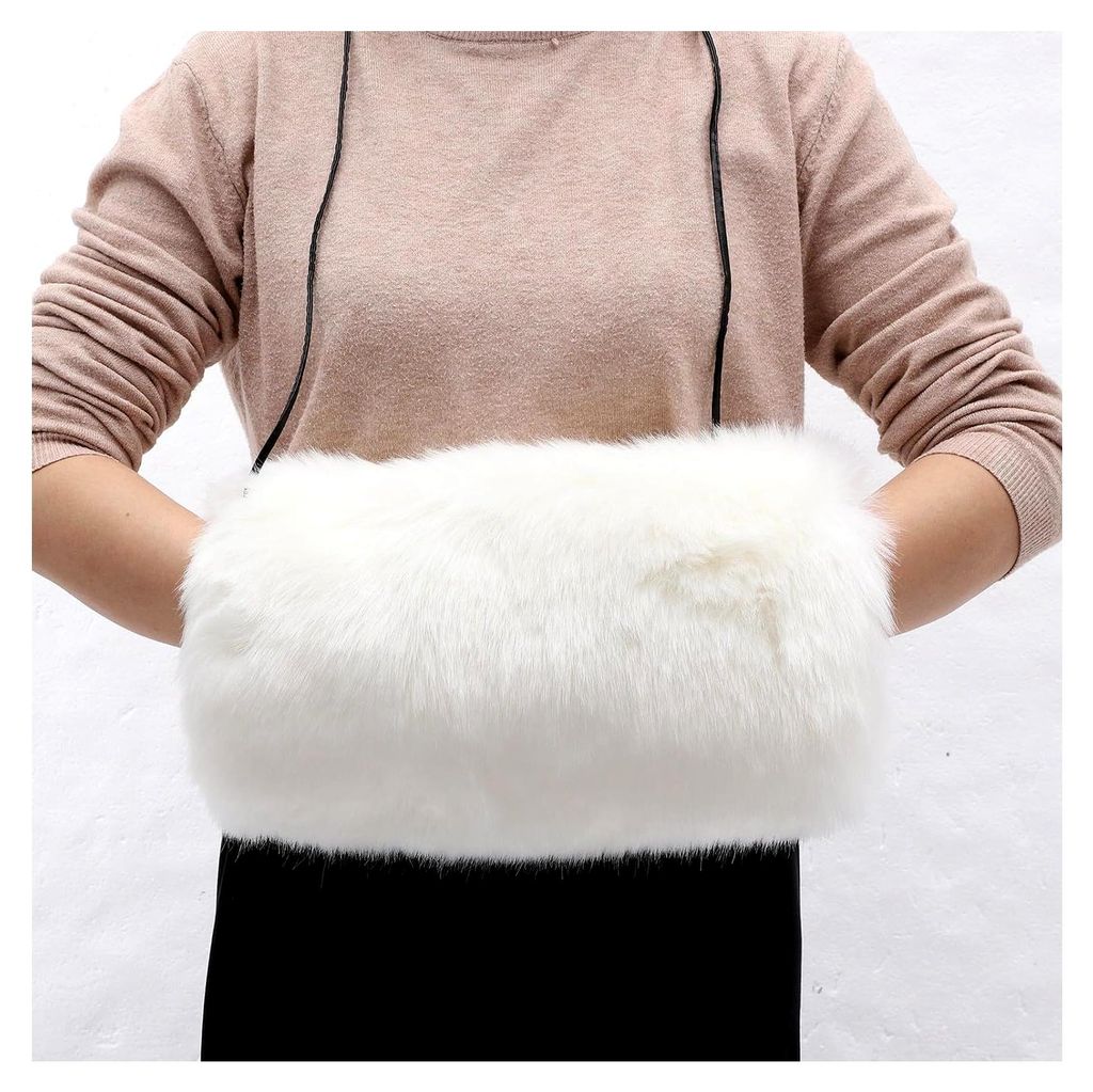 Handwärmer Muff und Armwärmer für Damen aus Kunstpelz mit dickem Plüschmaterial – Weiche Winterhandschuhe für kalte Tage und Outdoor-Aktivit...