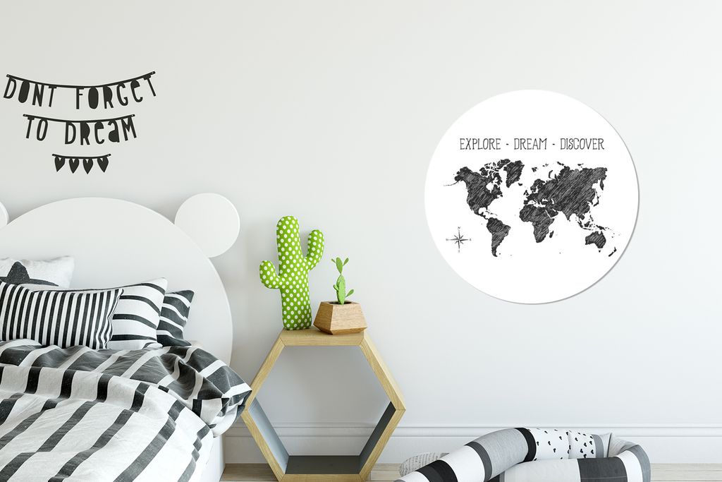 MuchoWow - Wand Kreis - Wandbild - Schlafzimmer - Aluminium Bild - Kinderzimmer - Wohnzimmer Dekoration - Wandschmuck