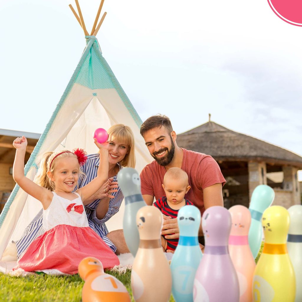 12-częściowy zestaw do kręgli Pink Papaya dla dzieci Zdjęcie produktu 3