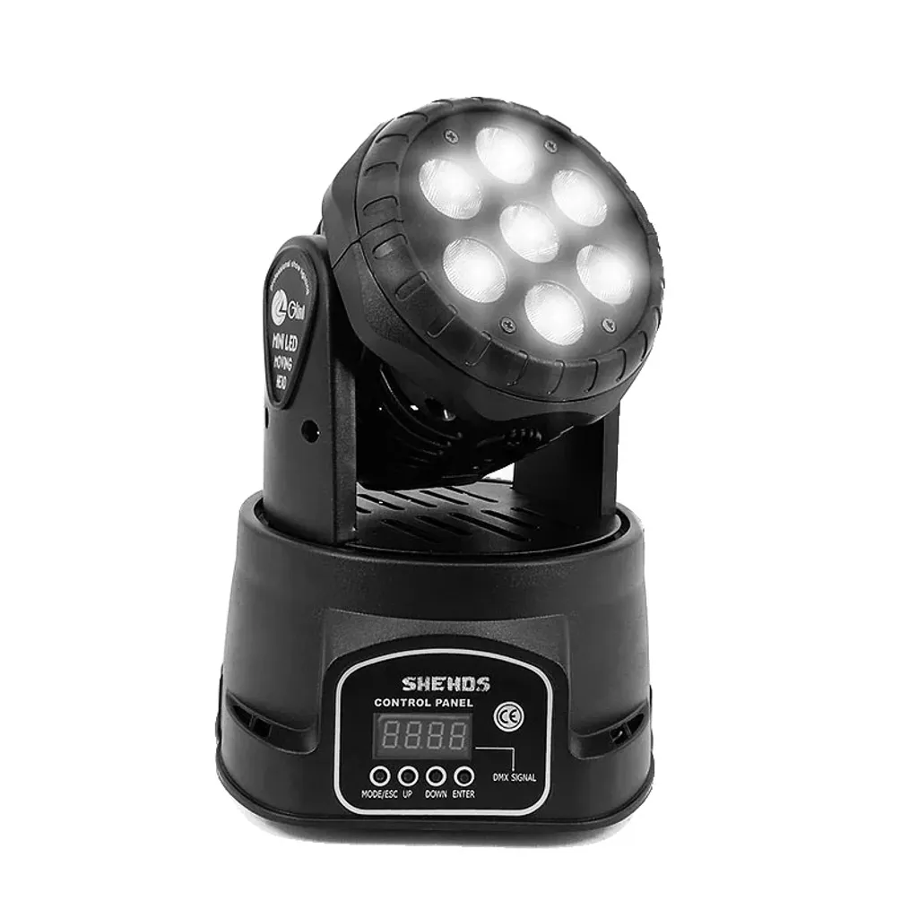 Lyre Wash LED 7x12W RGBW 4-en-1 Mobile DMX512 Éclairage Pro Spectacle